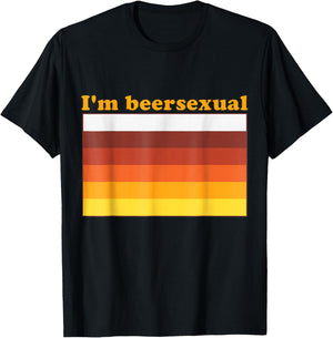 I'm Beersexual Beer Drinking LGBTQ Pride Design T-Shirt - T-Shirt | Black