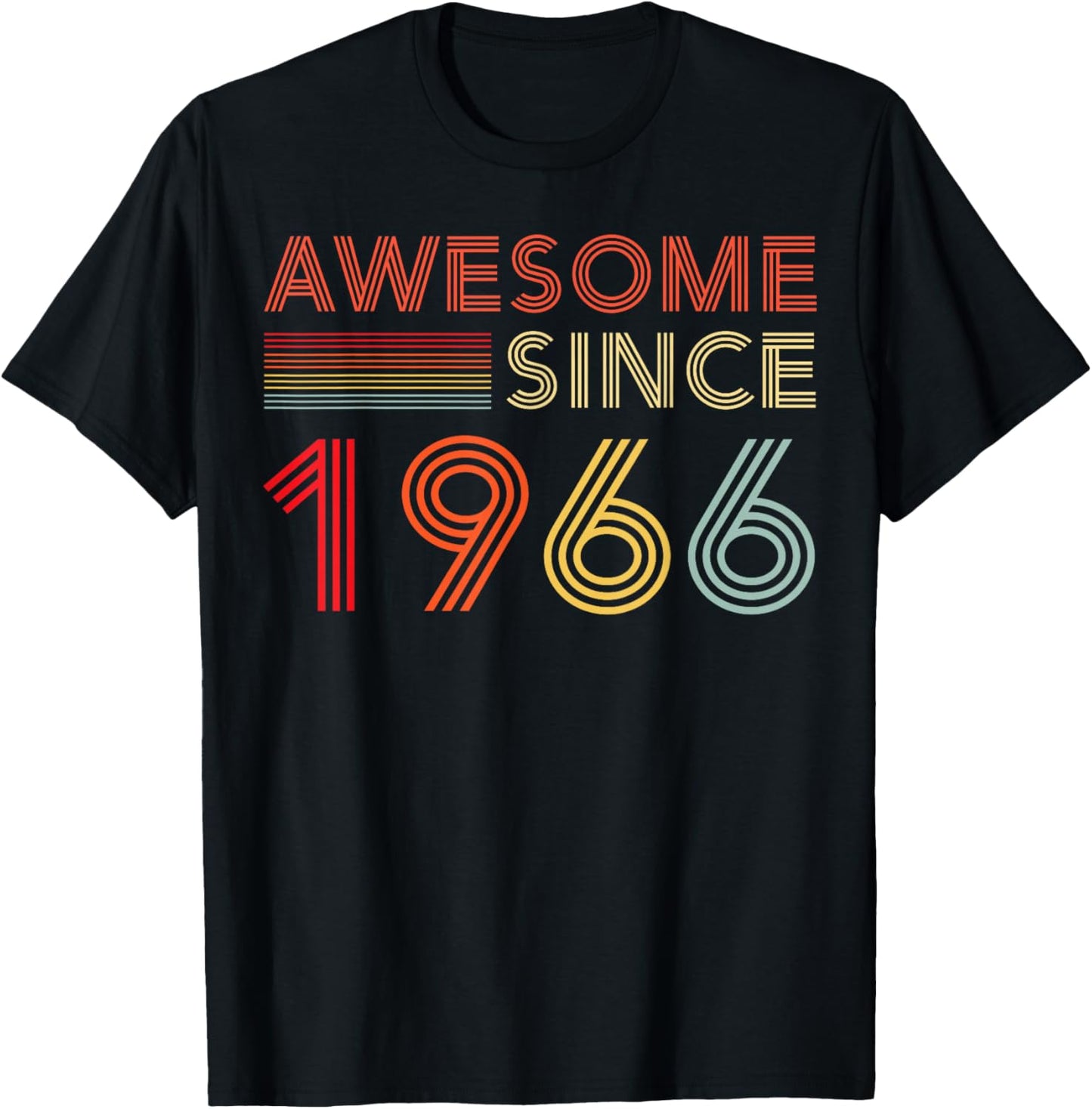 Awesome 60 Birthday Decorations Men 60yr 1966 60th Birthday T-Shirt - T-Shirt | Black