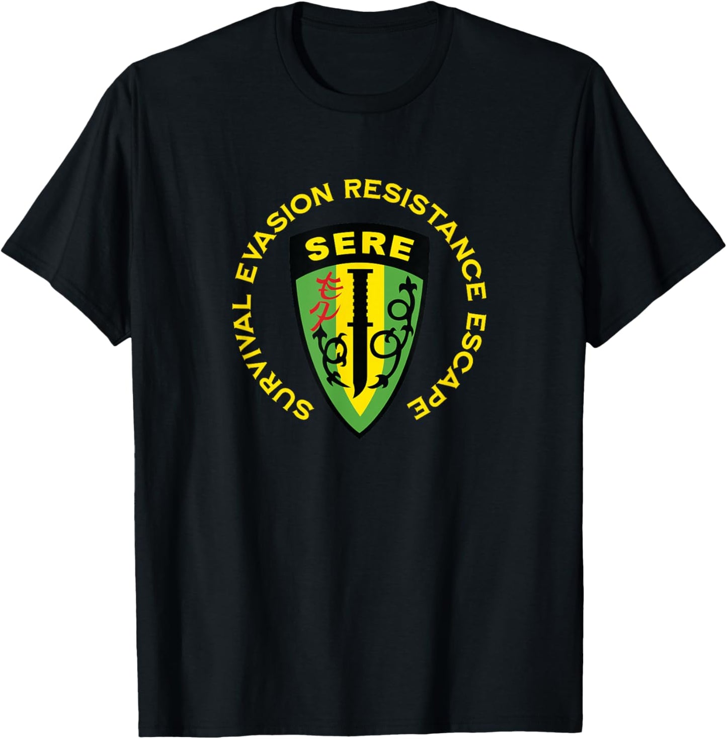 SERE Survival Evasion Resistance Escape T-Shirt - T-Shirt | Black