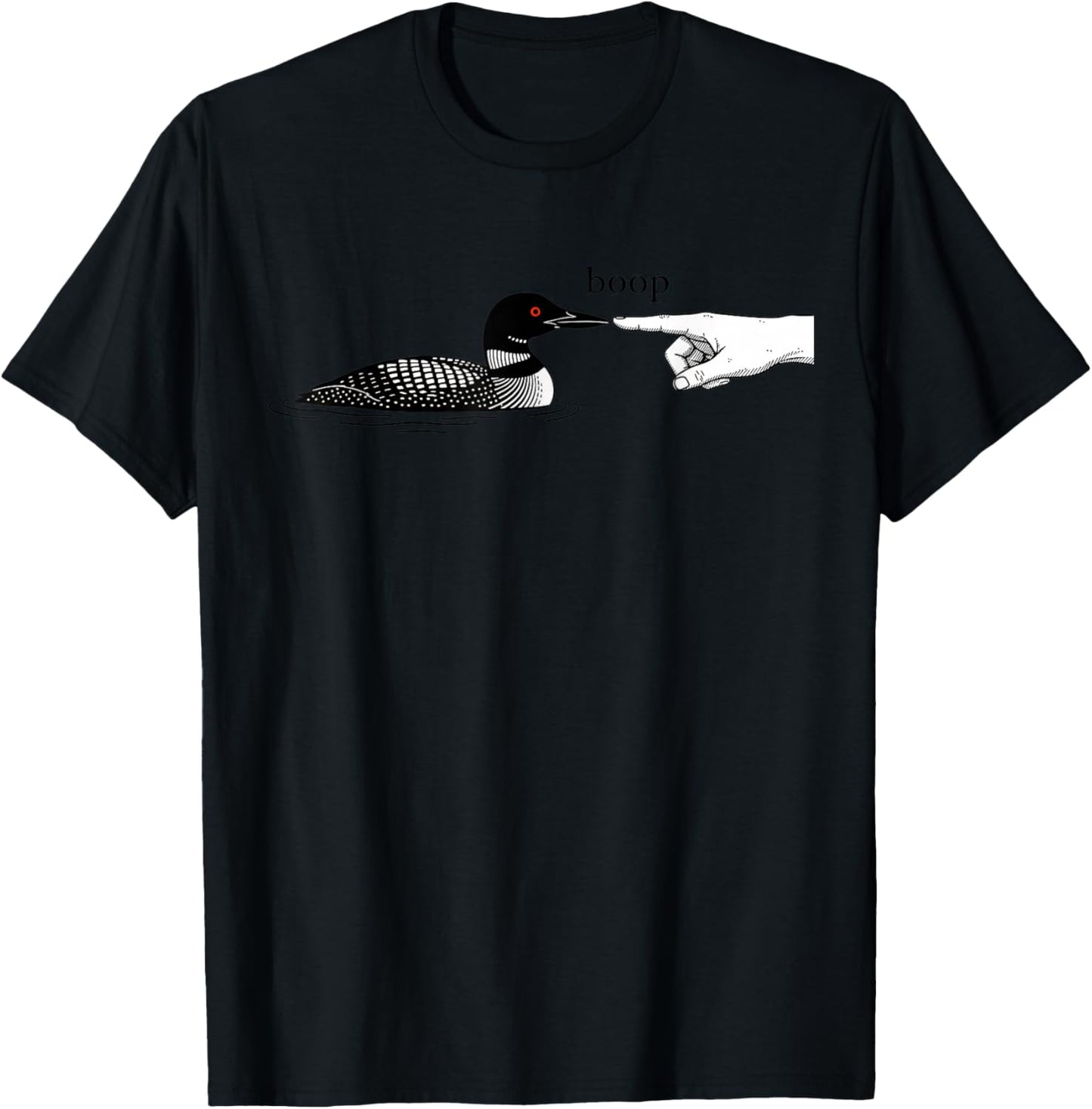 Funny Loon Boop Design Witty Humor Illustration T-Shirt - T-Shirt | Black