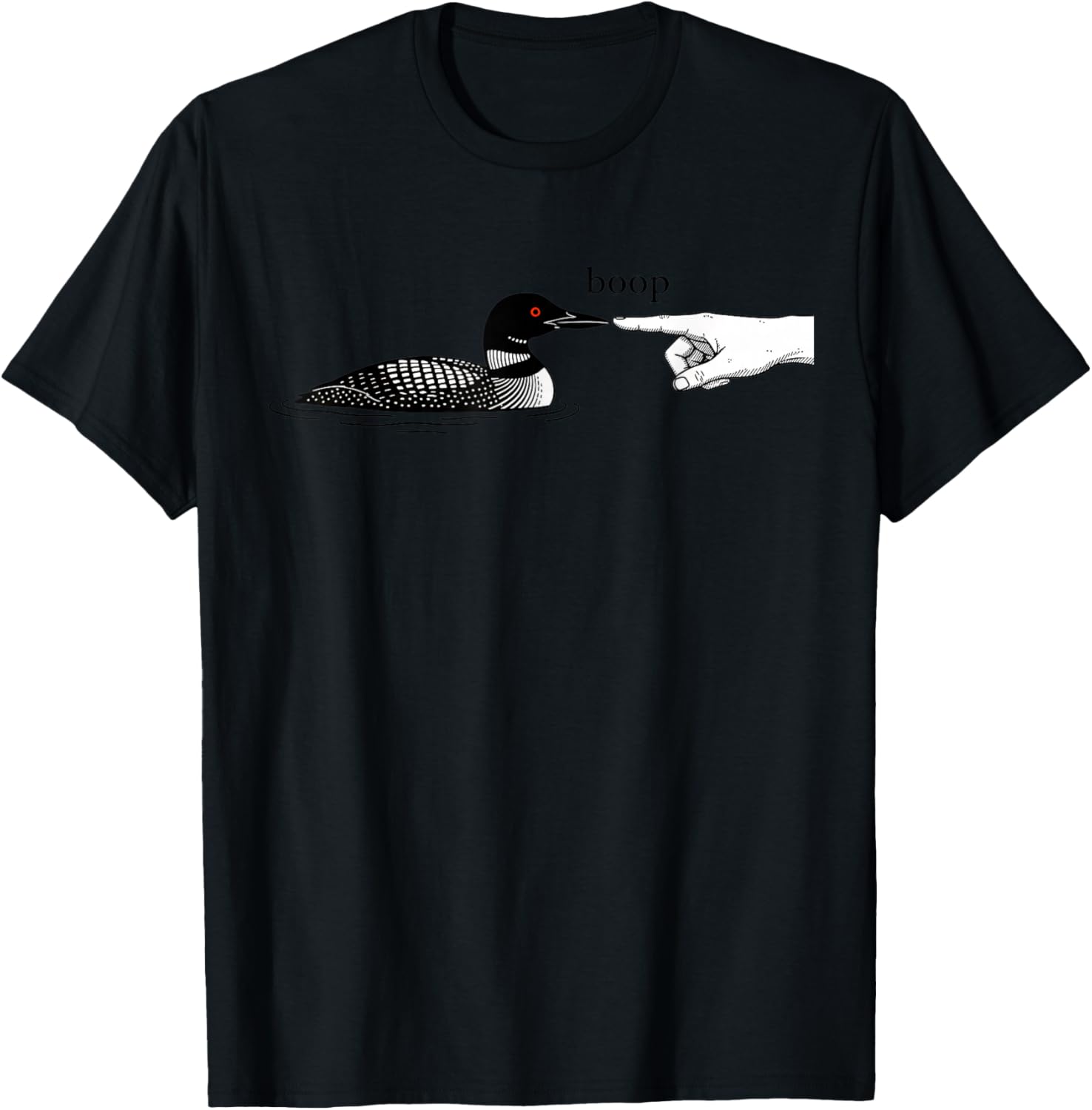 Funny Loon Boop Design Witty Humor Illustration T-Shirt - T-Shirt | Black