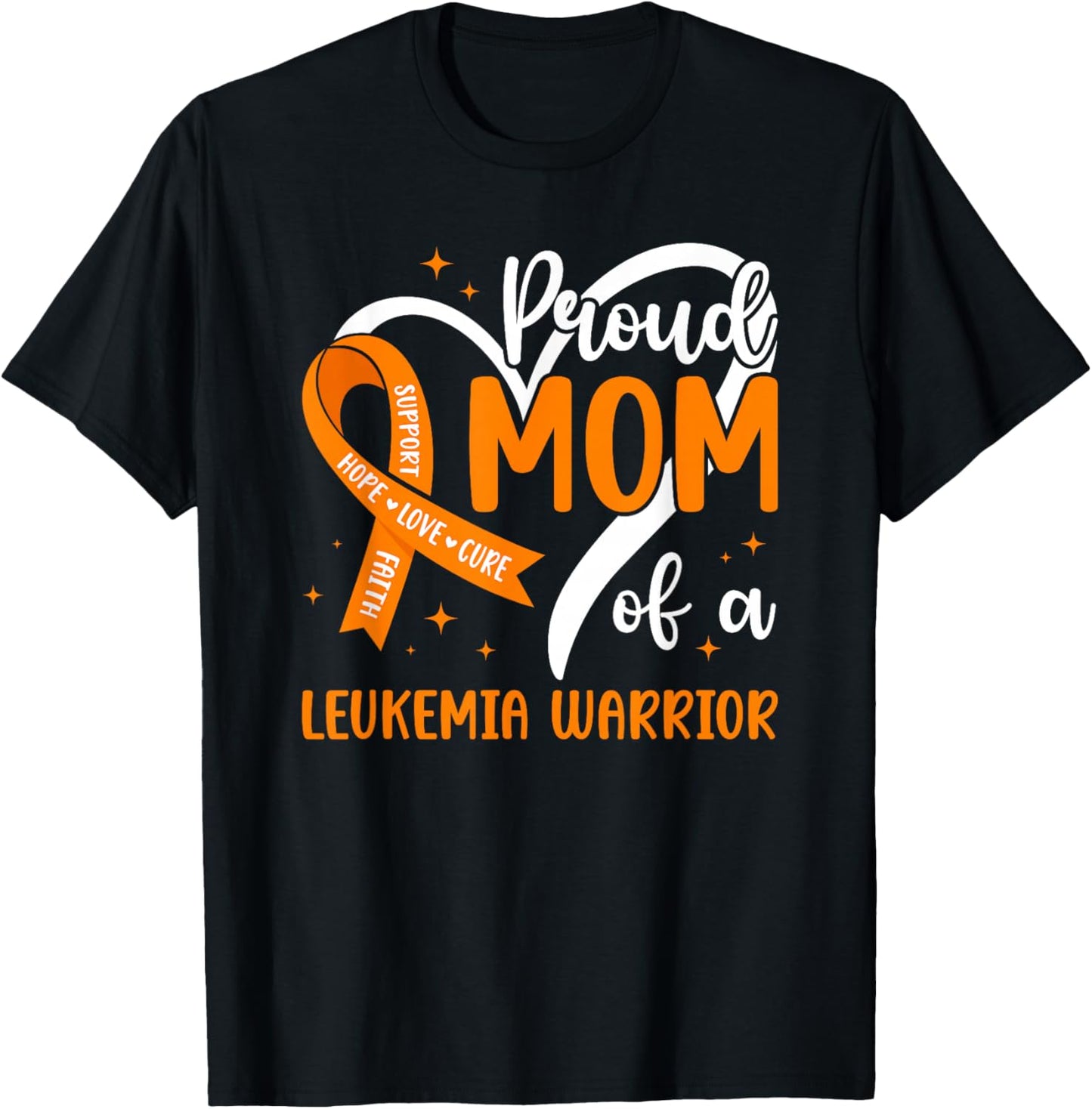 Mom of A Leukemia Warrior Mother Proud Leukemia Mom T-Shirt - T-Shirt | Black