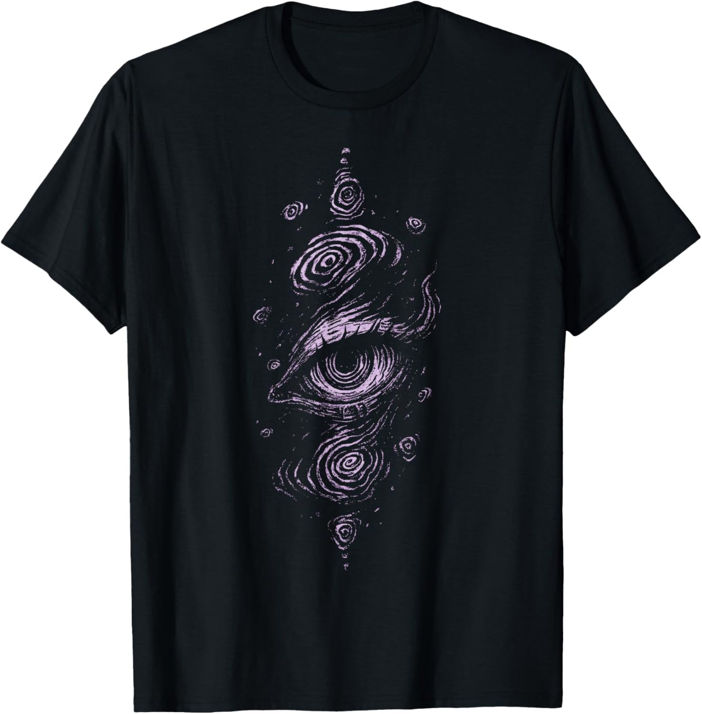 Eyes Purple Pastel Goth Grunge Alt Y2K Emo Weird Aesthetic T-Shirt - T-Shirt | Black