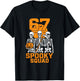 67 Halloween Meme 6 7 Numbers Six Seven Kids Skeleton Group T-Shirt - T-Shirt | Black