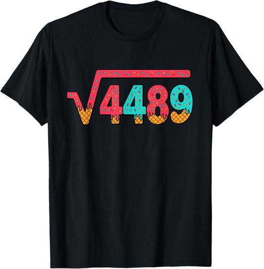 67 Ice Cream Drip Meme Square Root 4489 Slang Math Teacher T-Shirt - T-Shirt | Black
