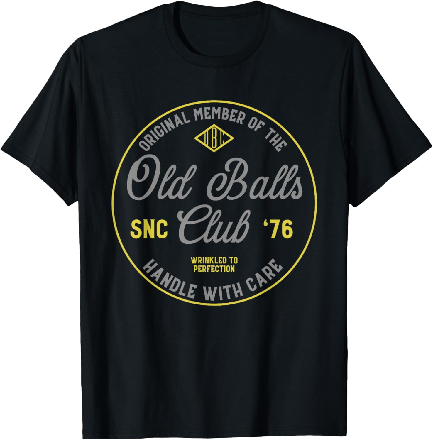 Old Balls Club Est 1976 Vintage Birthday Humor Design T-Shirt - T-Shirt | Black