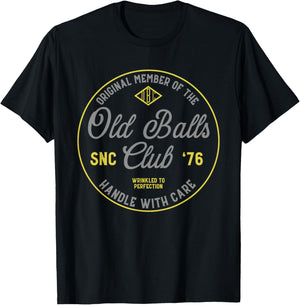 Old Balls Club Est 1976 Vintage Birthday Humor Design T-Shirt - T-Shirt | Black