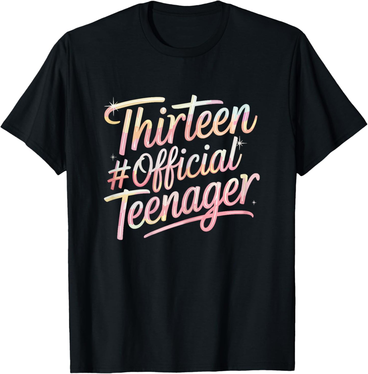 13th Birthday Thirteen Official Teenager Birthday Party T-Shirt - T-Shirt | Black