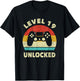 Level 19 Unlocked - Retro Vintage Funny 19th Birthday Gamer T-Shirt - T-Shirt | Black