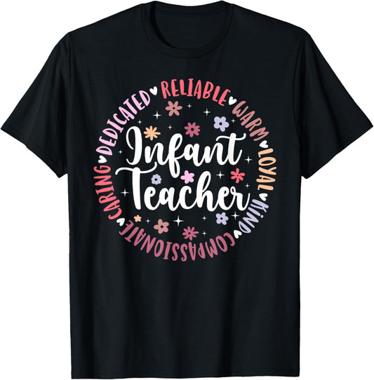 Infant Teacher Appreciation Circle Infant Teaching T-Shirt - T-Shirt | Black