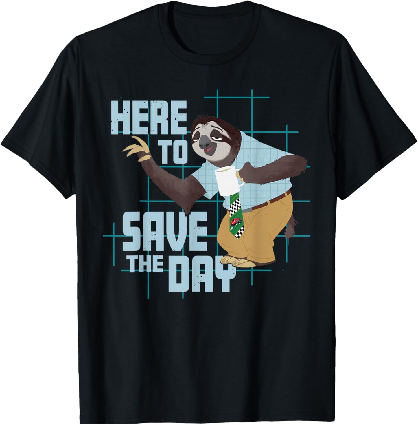 Disney Zootopia 2 Flash Sloth Here to Save The Day Funny T-Shirt - T-Shirt | Black