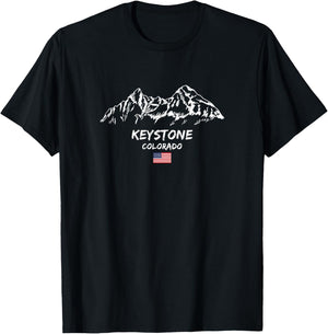 Mountain Panorama Ski Holidays Apres-Ski Keystone T-Shirt - T-Shirt | Black