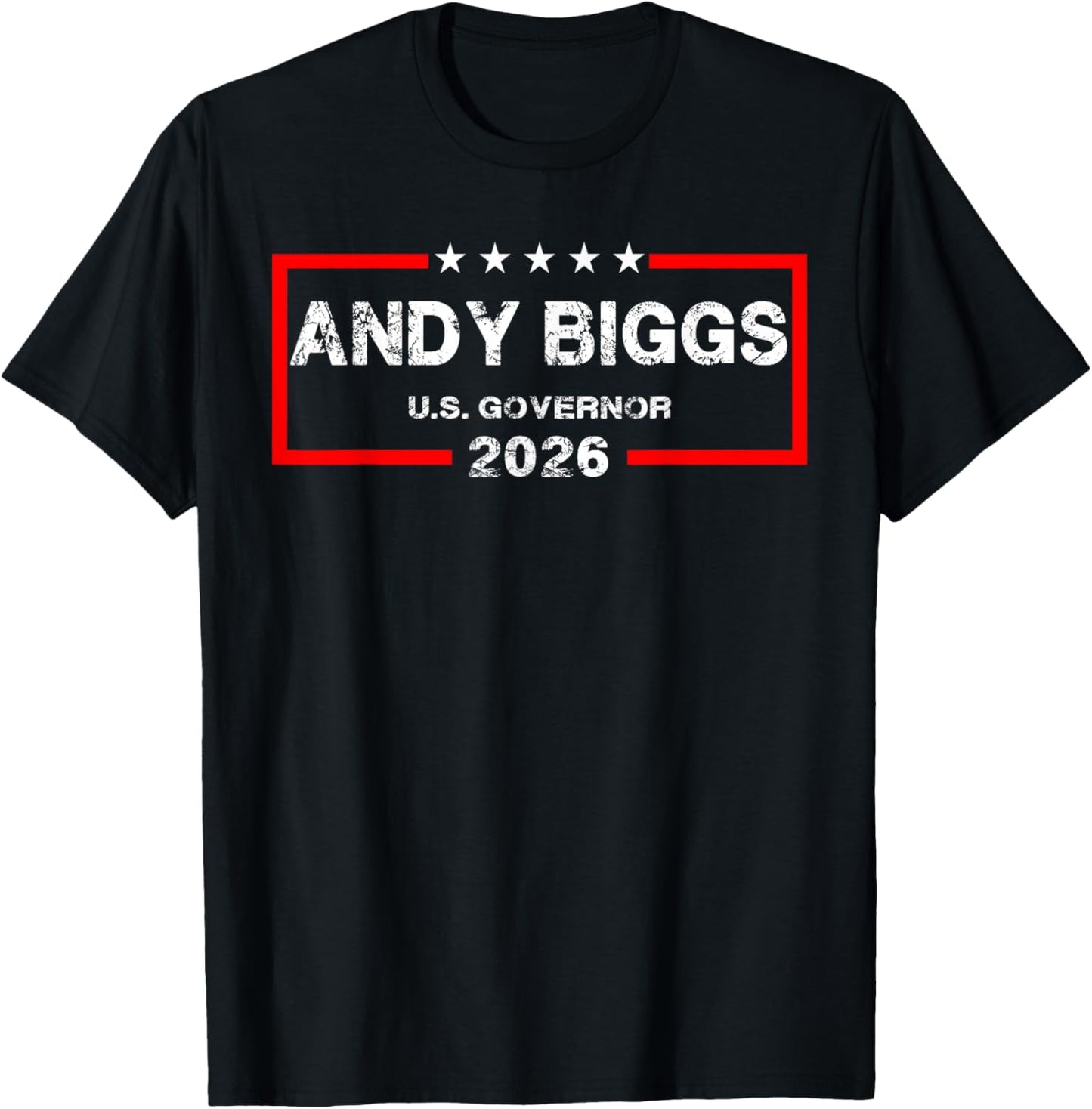 Andy Biggs for Governor of Arizona 2026 Retro US Flag T-Shirt - T-Shirt | Black