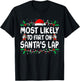 Most Likely to Fart On Santa's Lap Family Matching Christmas T-Shirt - T-Shirt | Black