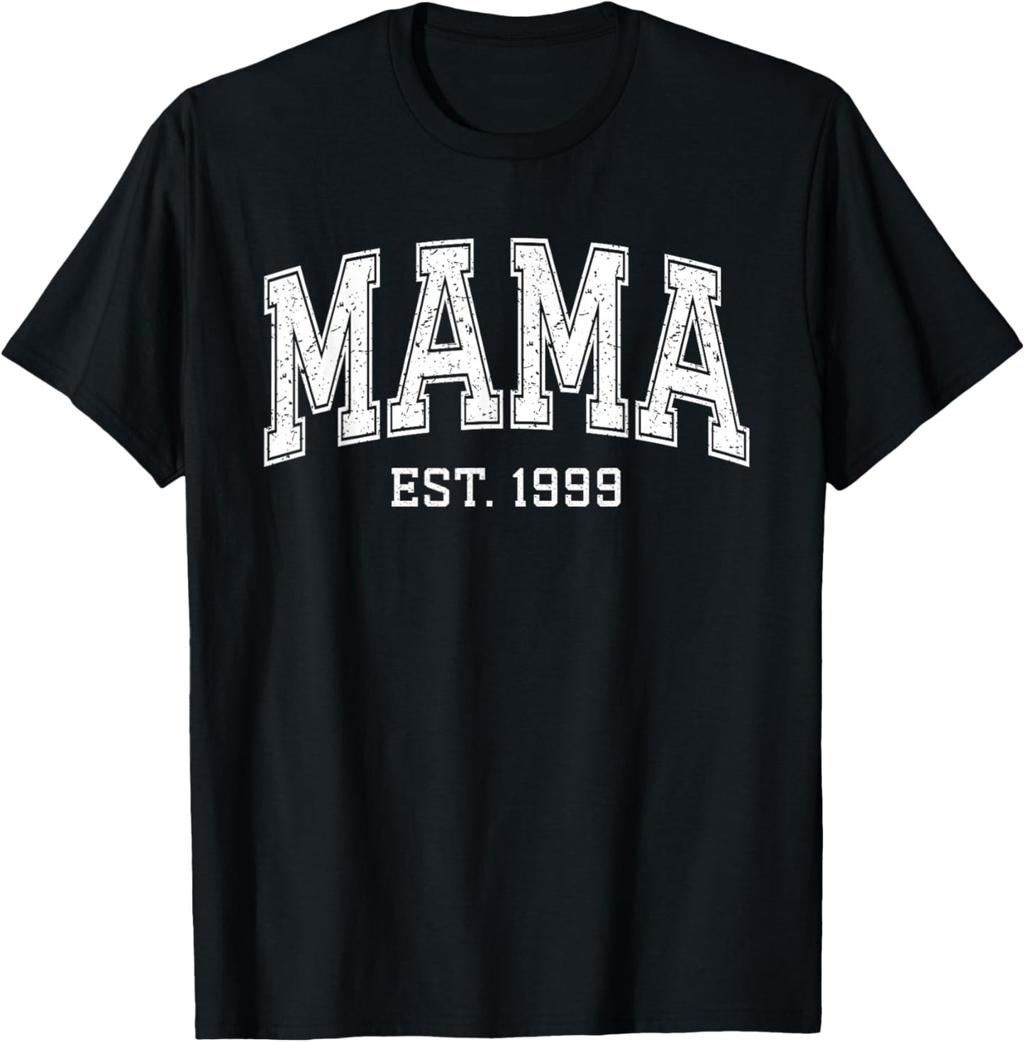 Mama Est 1999 Custom Mom Personalized Mothers Day Customized T-Shirt - T-Shirt | Black