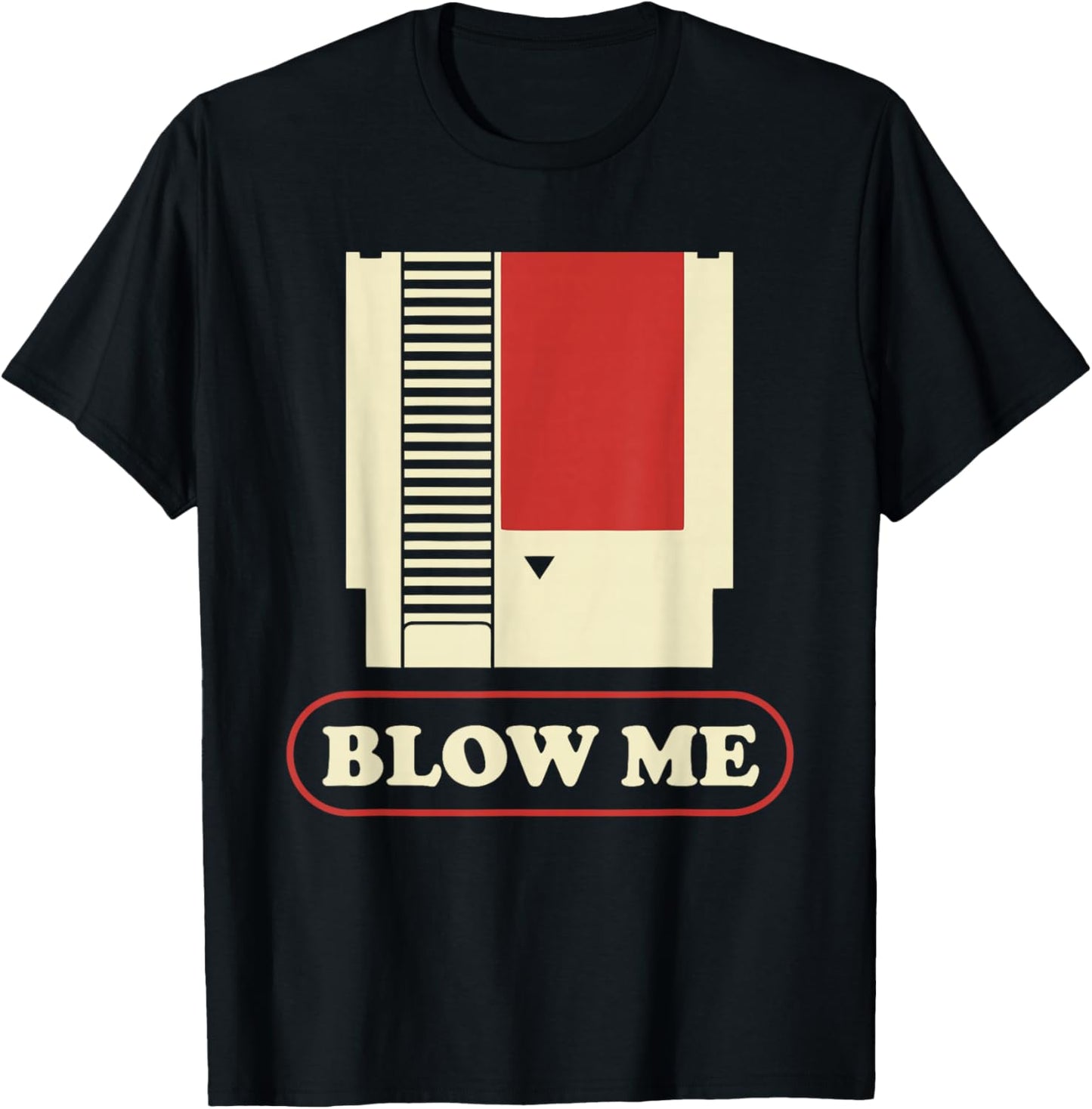 Blow Me Retro Cartridge Funny Gaming T-Shirt - T-Shirt | Black