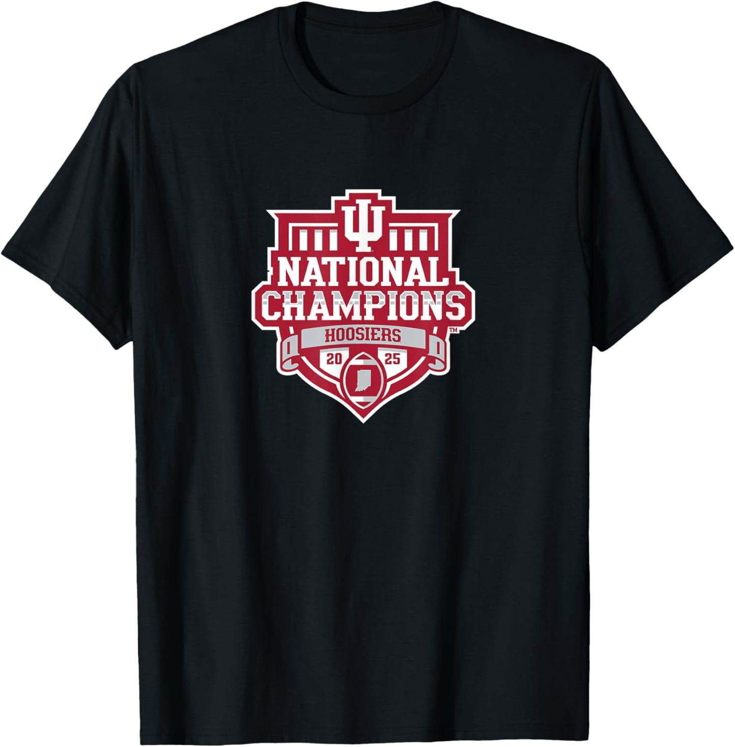 Indiana Hoosiers 2025-26 CFP National Champions (Black) T-Shirt - T-Shirt | Black
