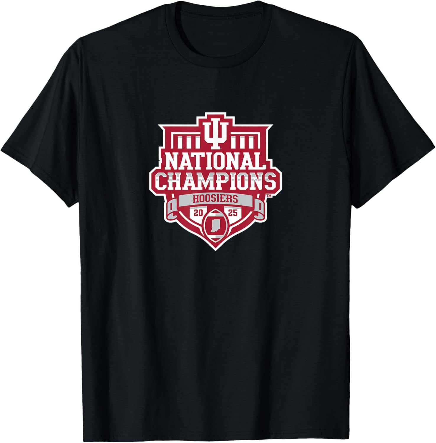 Indiana Hoosiers 2025-26 CFP National Champions (Black) T-Shirt - T-Shirt | Black
