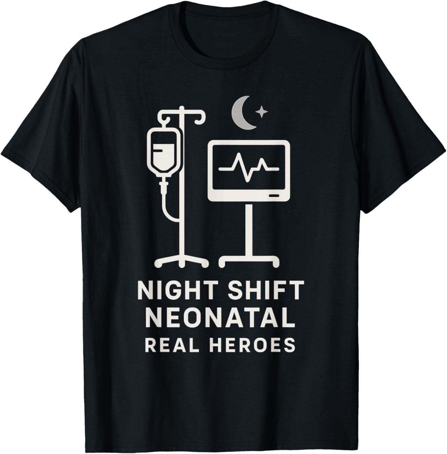 NICU Nurse Humor Neonatal ICU Dark Sarcastic Coffee Gift T-Shirt - T-Shirt | Black