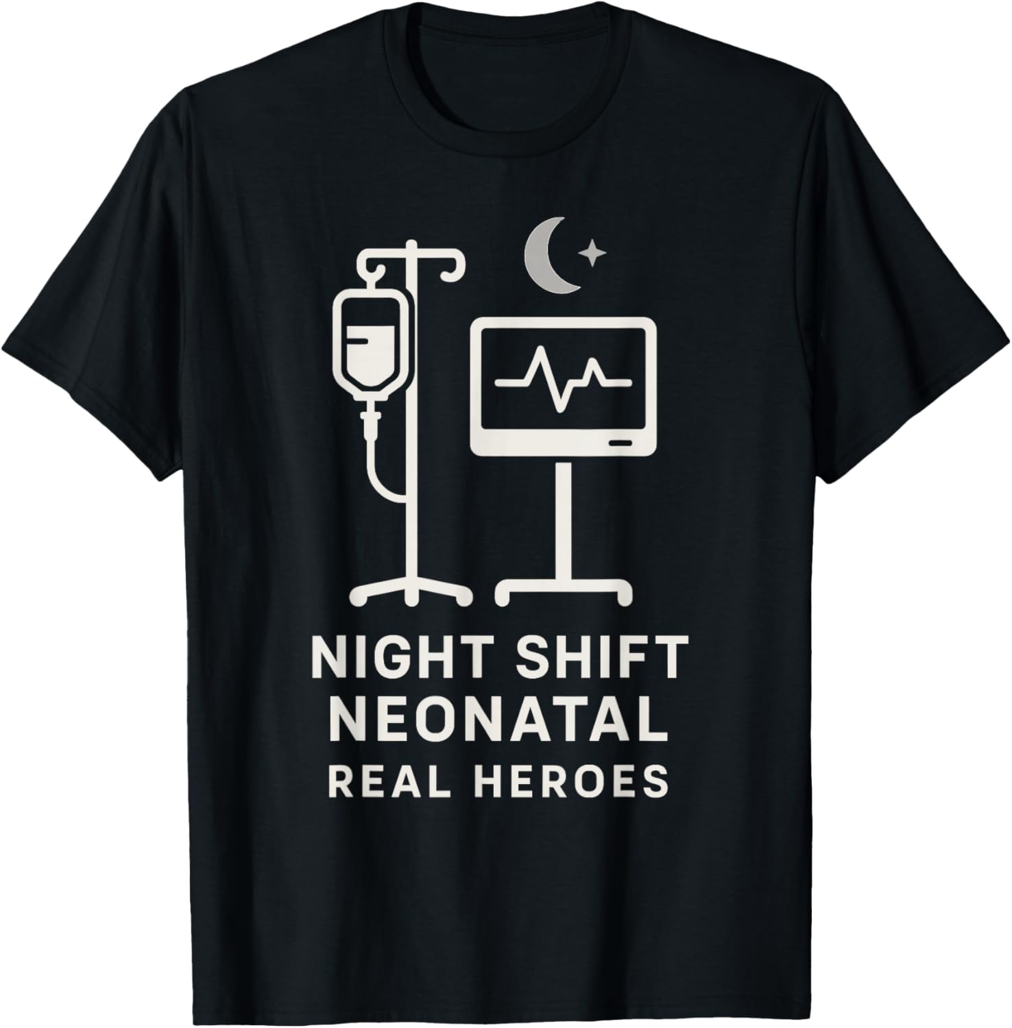 NICU Nurse Humor Neonatal ICU Dark Sarcastic Coffee Gift T-Shirt - T-Shirt | Black