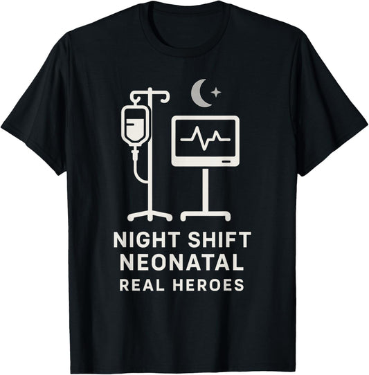 NICU Nurse Humor Neonatal ICU Dark Sarcastic Coffee Gift T-Shirt - T-Shirt | Black