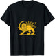 Shir o Khorshid Free Iran Revolution Lion and Sun Flag T-Shirt - T-Shirt | Black