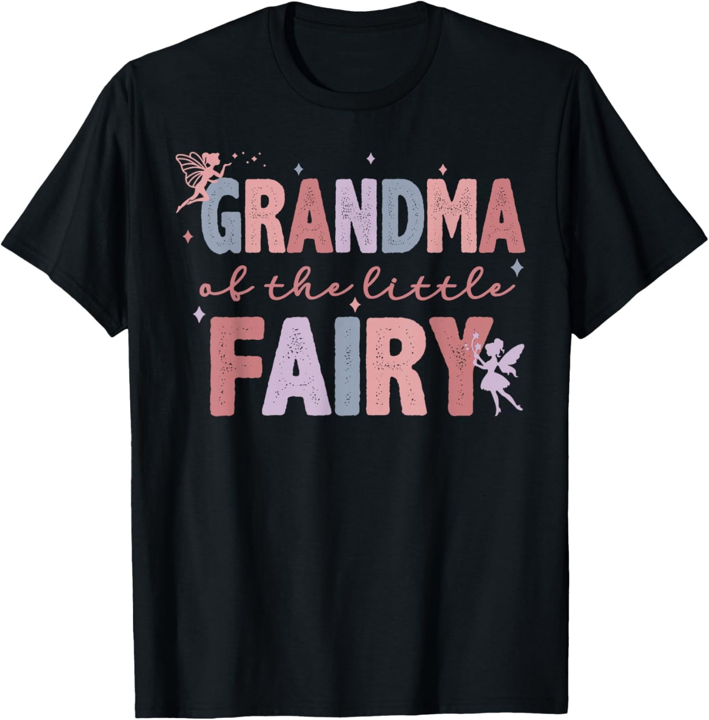 Grandma of The Little Fairy First Birthday Girl Family Party T-Shirt - T-Shirt | Black