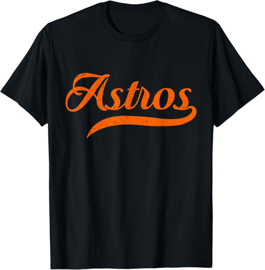 Vintage Astro Retro Style 70s 80s 90s First Name T-Shirt - T-Shirt | Black