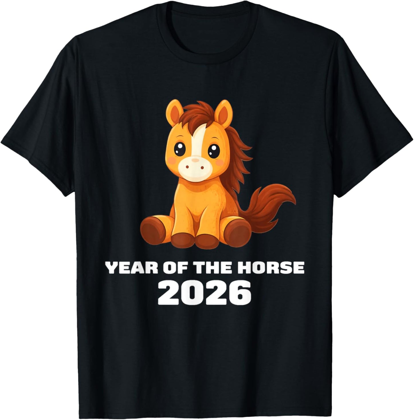 Chinese New Year 2026 Year of The Horse T-Shirt - T-Shirt | Black