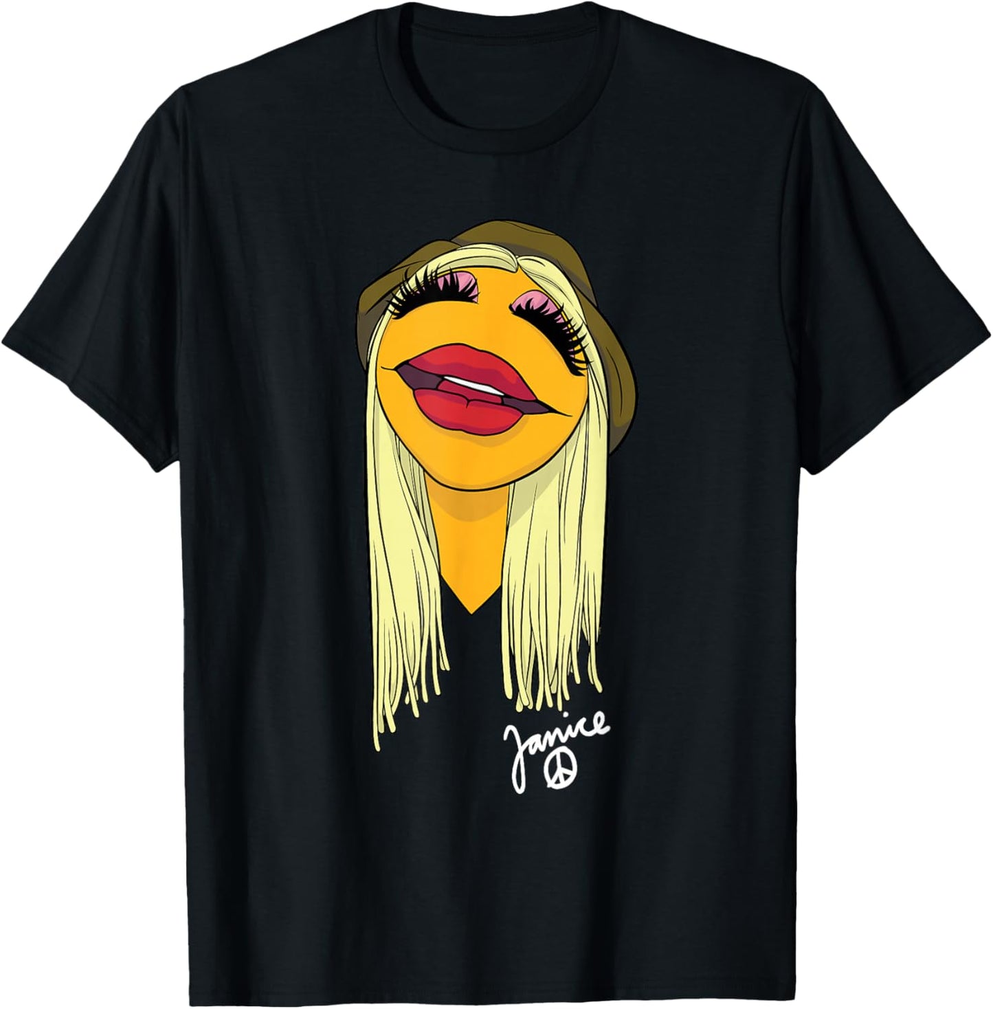 Disney The Muppets Janice Electric Mayhem Band Big Face T-Shirt - T-Shirt | Black