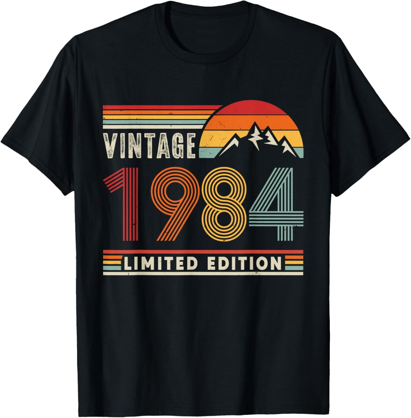 Vintage 1984 Limited Edition Retro 42nd Birthday 42 Yrs Old T-Shirt - T-Shirt | Black