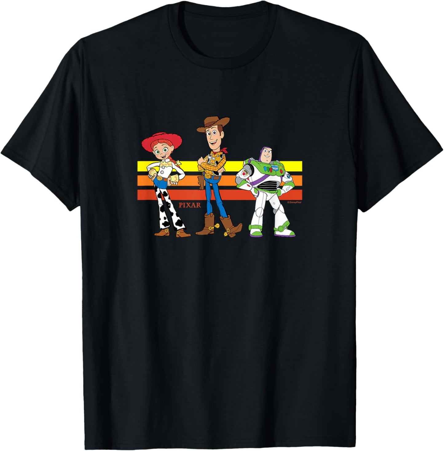 Toy Story - Woody, Buzz, and Jessie T-Shirt - T-Shirt | Black