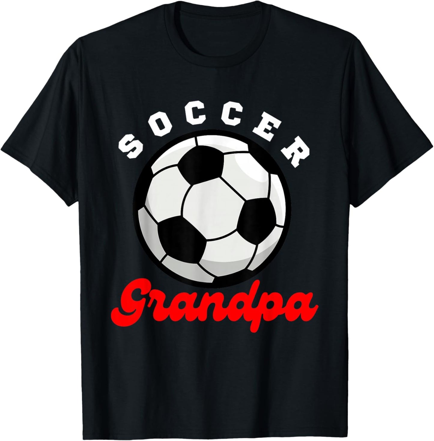 Funny Grandpa Proud Soccer Lover Papa for Father's Day T-Shirt - T-Shirt | Black