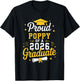 Proud Poppy of A 2026 Graduate Grad Senior Graduation T-Shirt - T-Shirt | Black