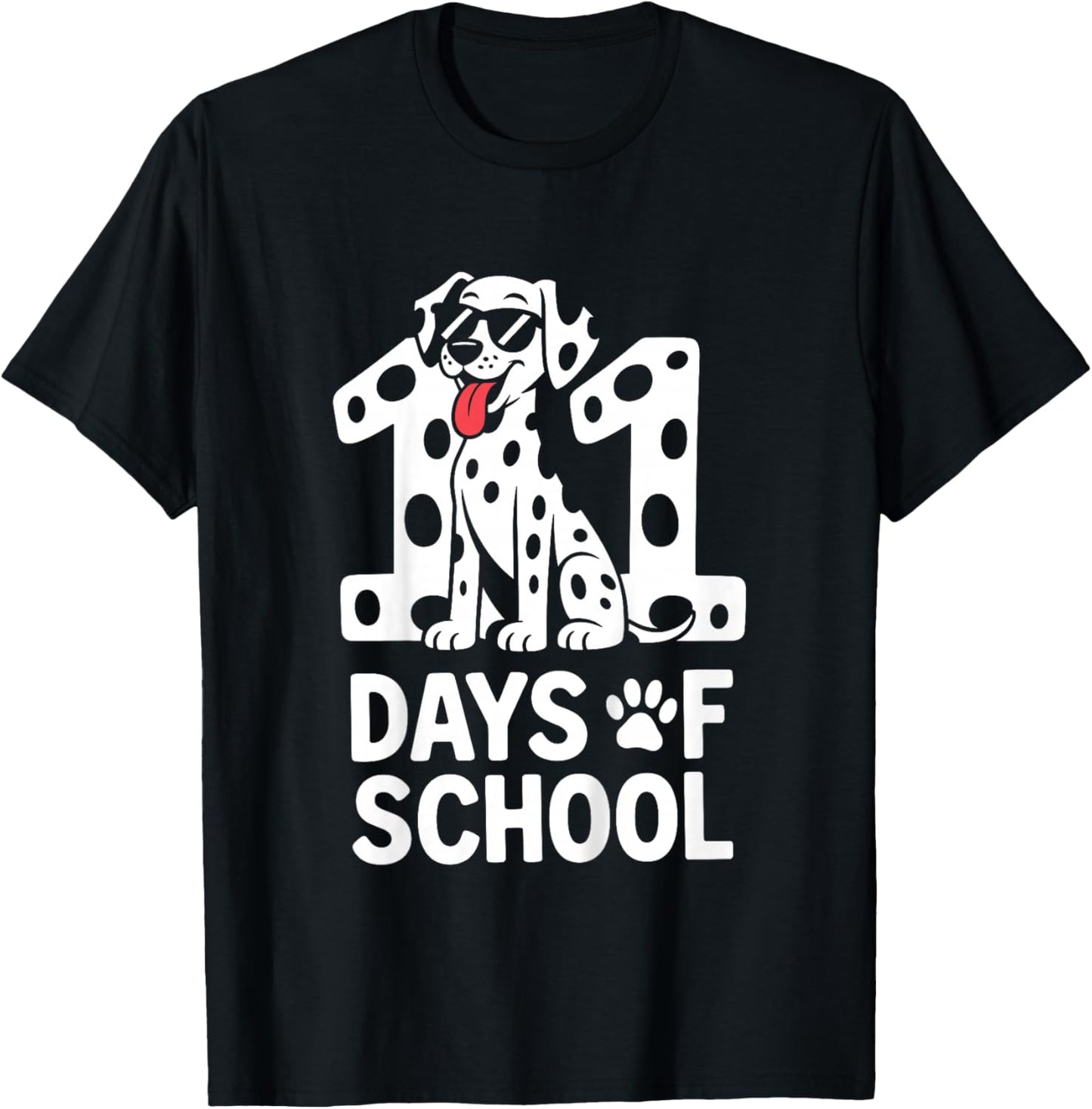 100 Days of School Dalmatian Dog Boy Kid 100th Day of School T-Shirt - T-Shirt | Black