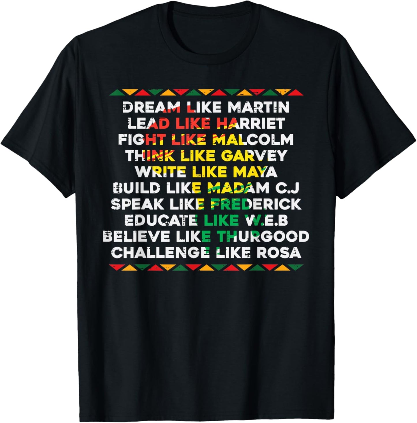 Black History Africa Map Dream Like Martin Men Women Kids T-Shirt - T-Shirt | Black