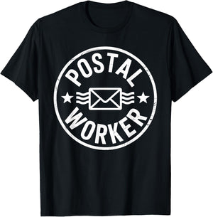 Funny Postal Worker Art Women Mail Man Mail Carrier T-Shirt - T-Shirt | Black