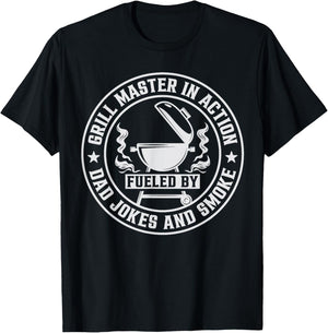 Barbecue Grill Love Dad Meat Smoker Funny BBQ Pit Master Men T-Shirt - T-Shirt | Black