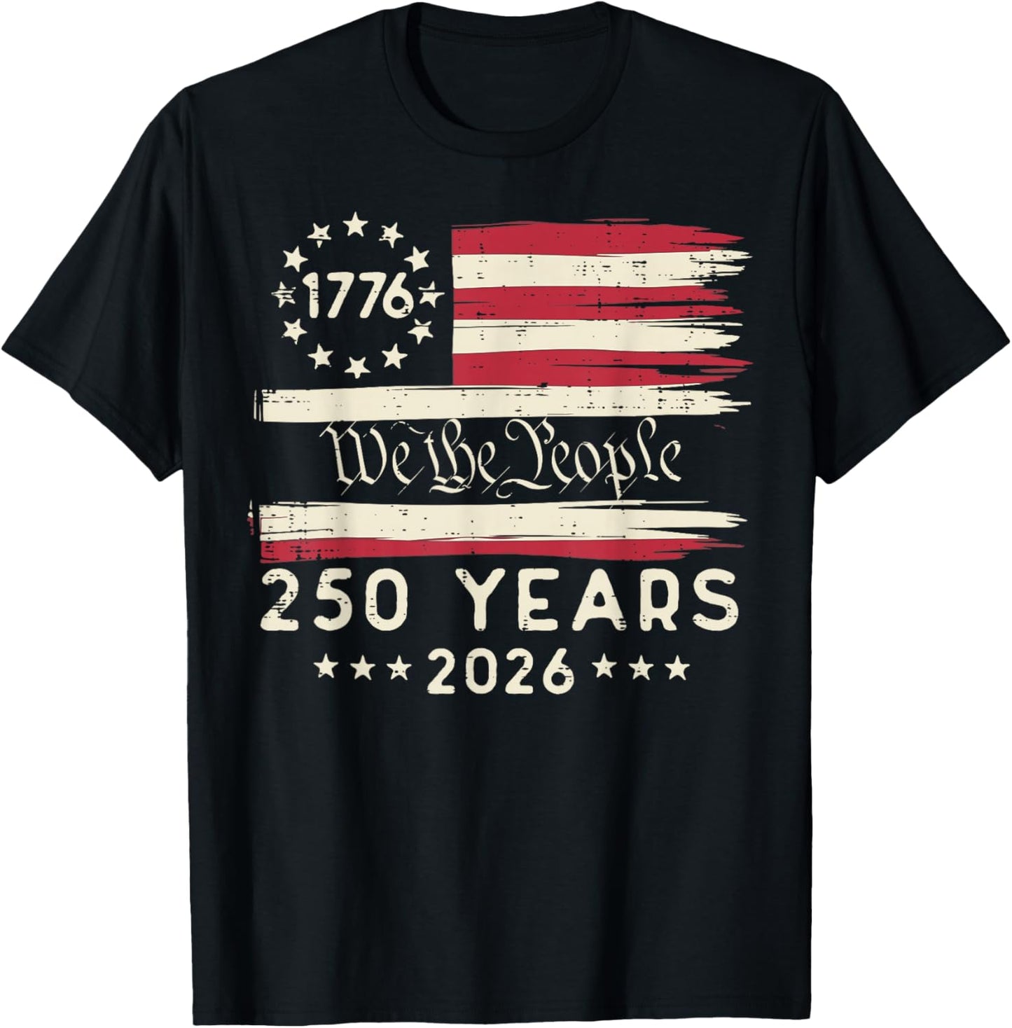 250 Years American USA 250th Anniversary Women Men Kids T-Shirt - T-Shirt | Black