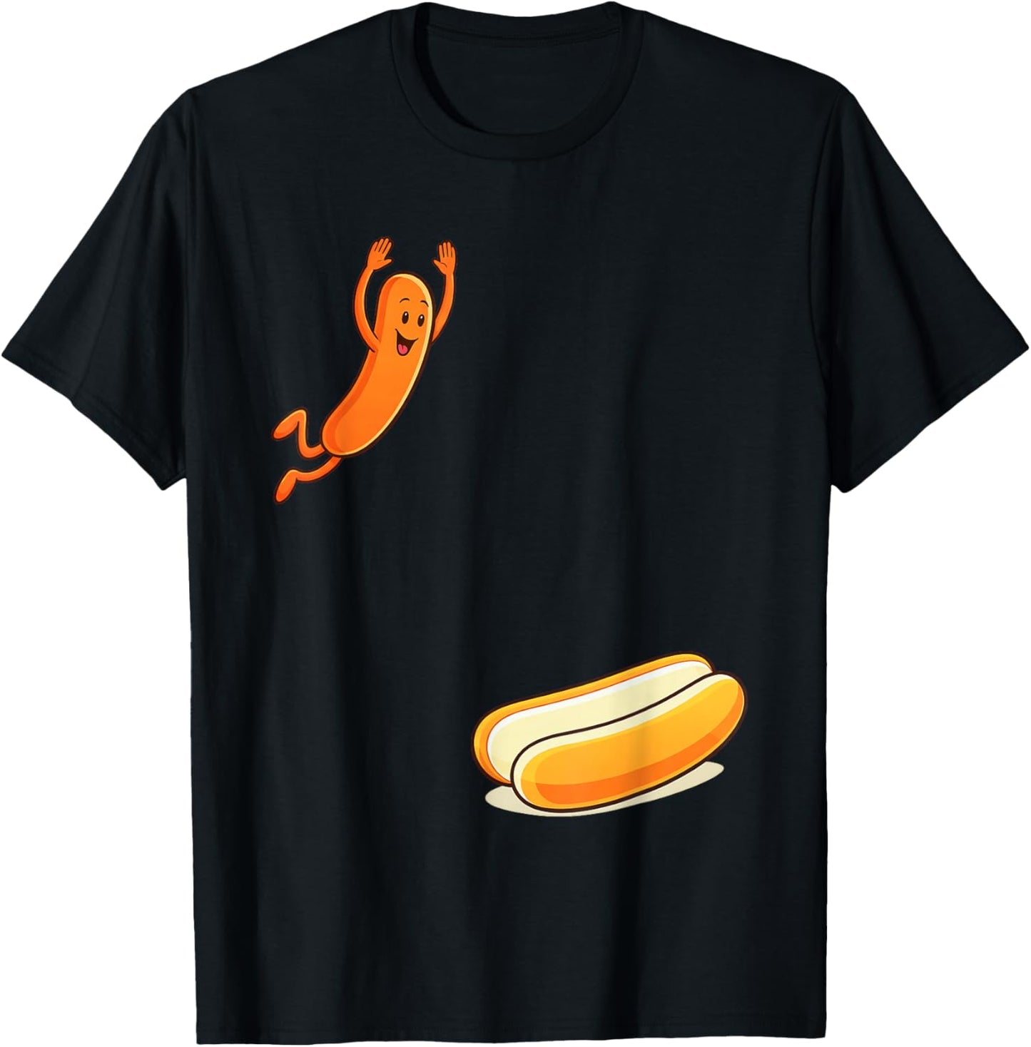 Retro Vintage Hotdog High Dive 4th of July T-Shirt - T-Shirt | Black
