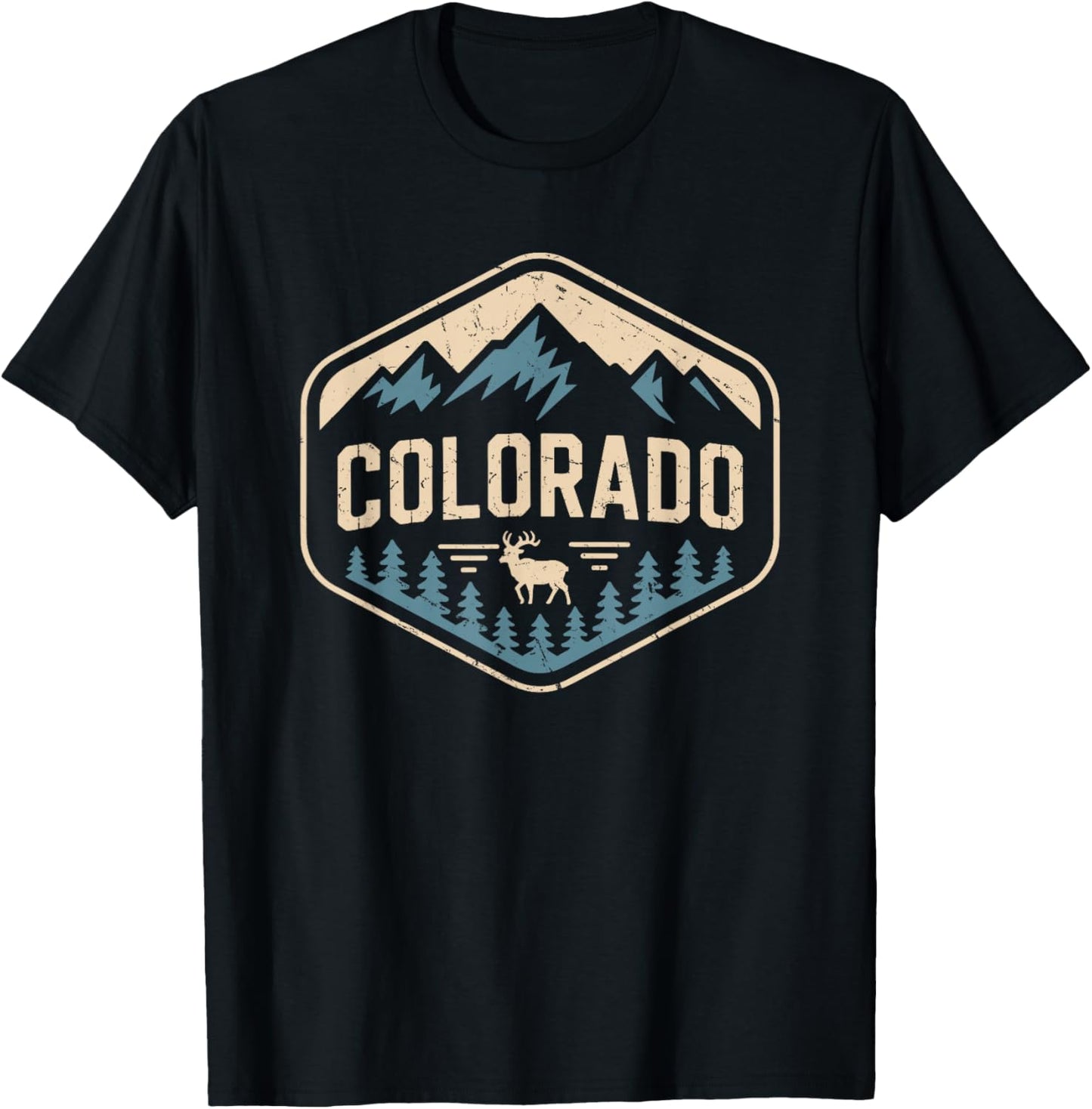 Colorado Souvenirs Hiking Colorado Mountains T-Shirt - T-Shirt | Black