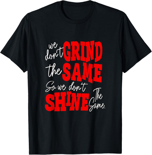 Red Color Grind and Shine Red Graphic T-Shirt - T-Shirt | Black