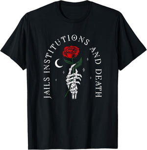 Recovery Sobriety 12 Steps AA Jails Institutions and Death T-Shirt - T-Shirt | Black
