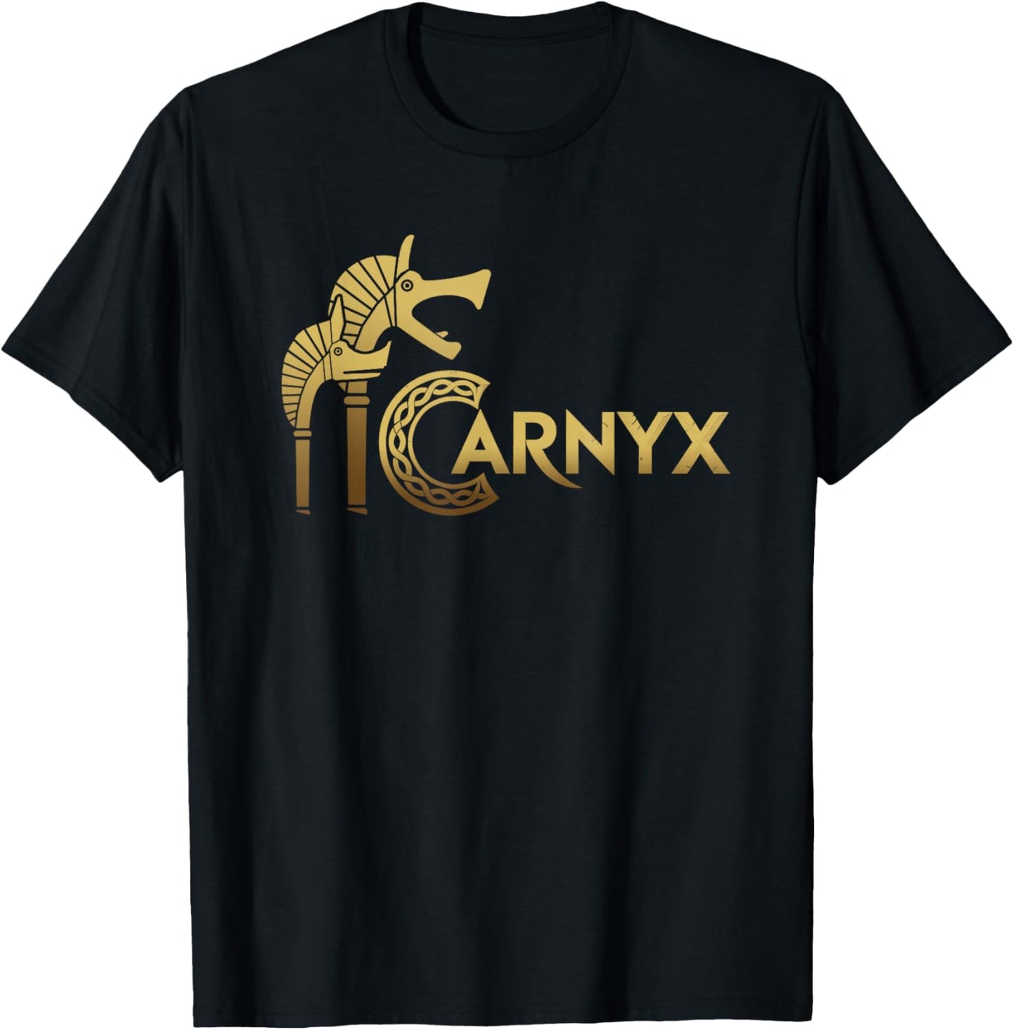 Carnyx Ancient Music Symbol T-Shirt - T-Shirt | Black