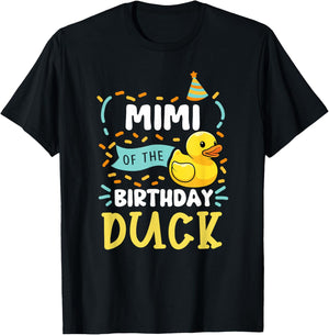 Mimi of The Birthday Duck Boy Rubber Duck Bday Family T-Shirt - T-Shirt | Black