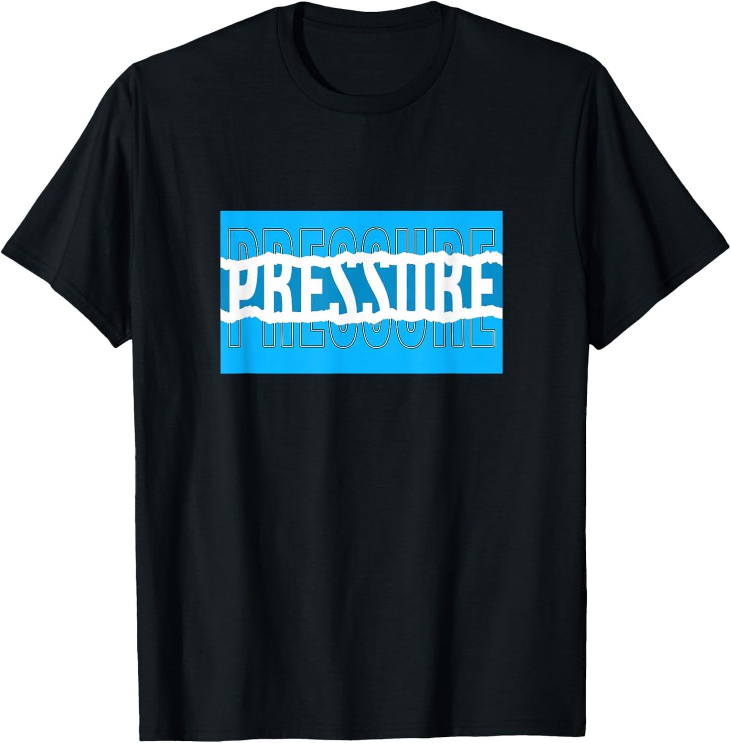Blue Color Pressure v2 Blue Graphic T-Shirt - T-Shirt | Black