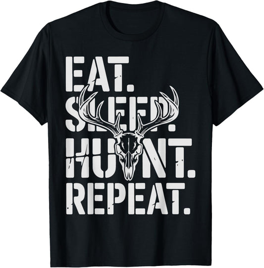 Deer Hunting Lover Whitetail Hunt Humor Wildlife Elk Hunter T-Shirt - T-Shirt | Black