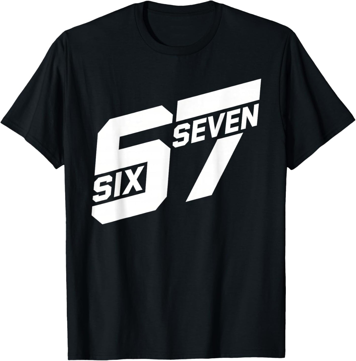 Fun 6 7 Meme Design T-Shirt - T-Shirt | Black