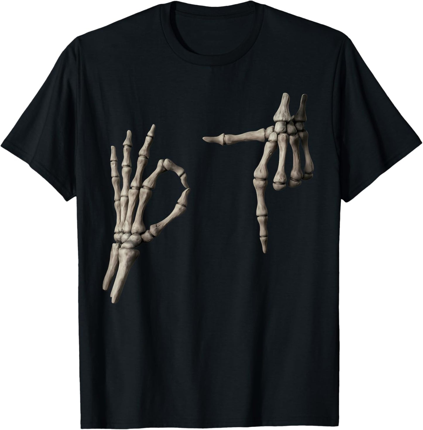 67 Meme Skeleton Hand 6 7 Halloween Six Seven Funny Teens T-Shirt - T-Shirt | Black