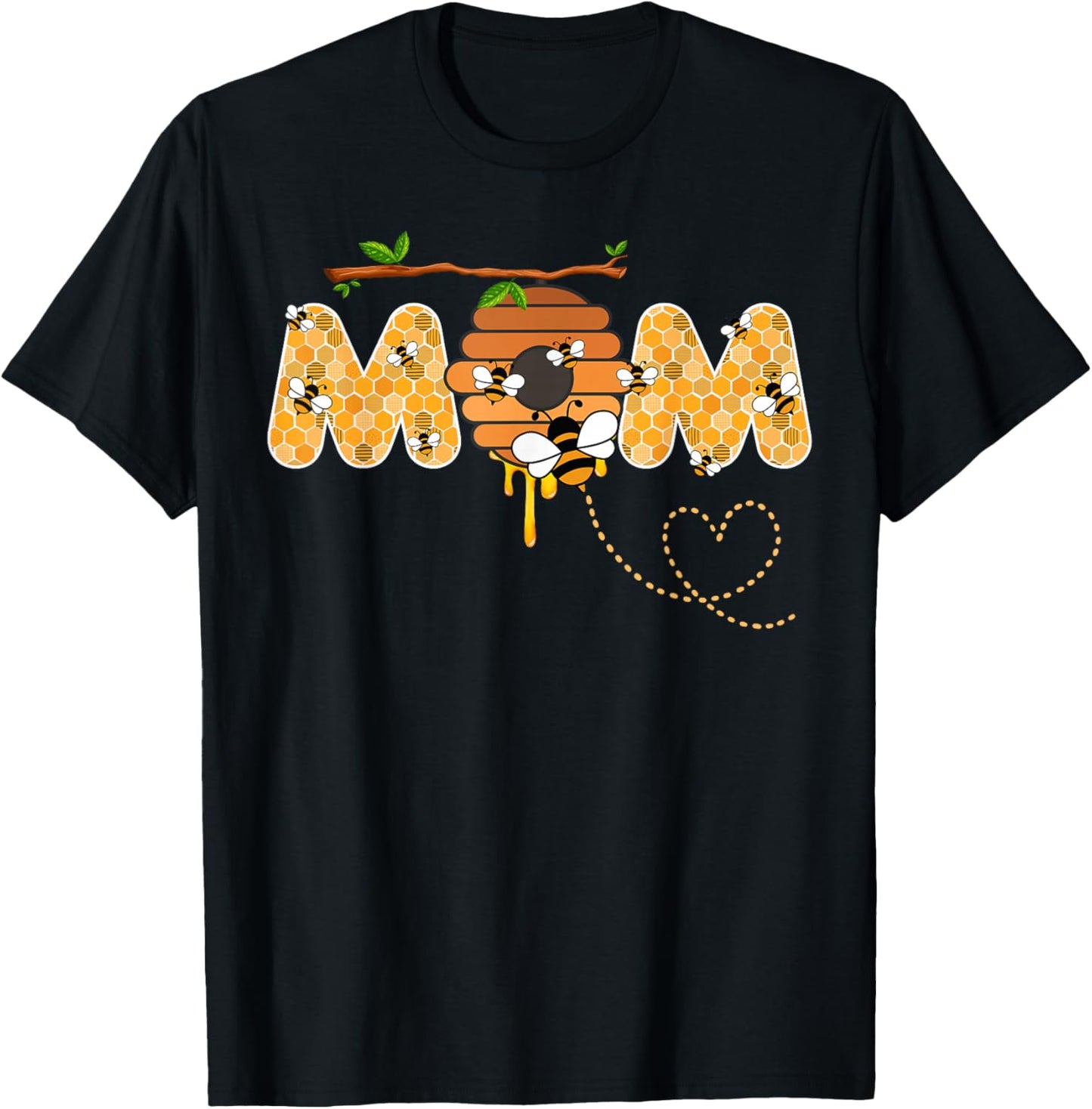 Mom Bee 1st Birthday Beekeeping Matching Family T-Shirt - T-Shirt | Black